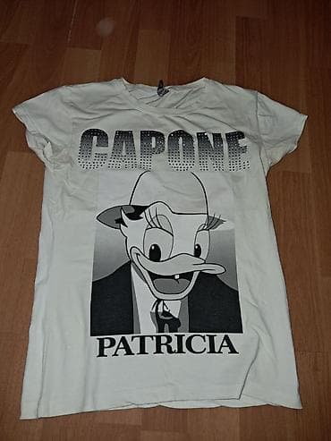 t winner: Qadın t‑şört dəsti - Ağ qısaqol t‑şört: Ön hissədə “CAPONE” yazısı — 1