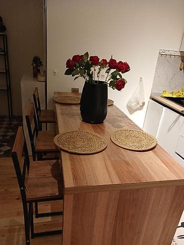 Дом и сад: Bar stolu 3stulu cox baha yigilib qalin mdfdir suya davamli kocle — 3