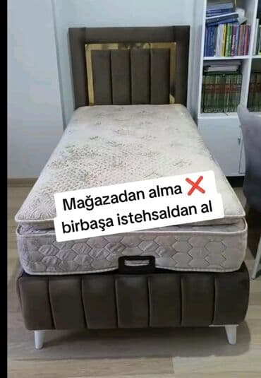 Masalar və oturacaqlar: Yeni, İkinəfərlik çarpayı, Bazalı, Matras ilə, Siyirməsiz, Azərbaycan — 6