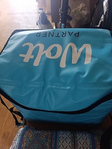 Wolf Partner çatdırılma çantası - Rəng: açıq mavi, qara haşiyələr -