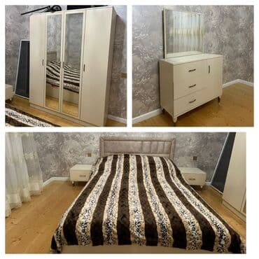 белая мебель в спальне: Двуспальная кровать — 1