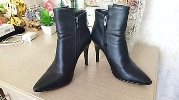 botlar: Qadın çəkmələri – zərif qara botilyon - Model: iti burunlu, incə — 4