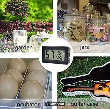 Rəqəmsal higrometr + termometr (mini LCD) Xüsusiyyətlər: - Eyni — 1