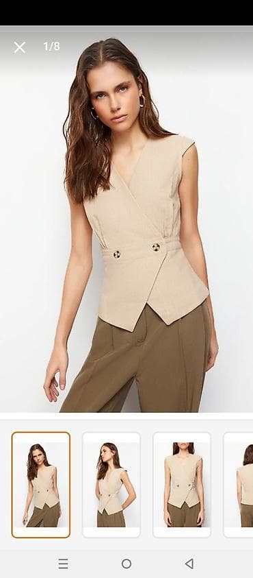 bu ilin debi: Jilet, Trendyolmilla, L, rəng - Bej — 1