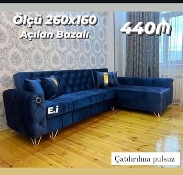 spalniy mebel: Künc divan, Yeni, Açılan, Bazalı, Parça, Pulsuz çatdırılma — 1