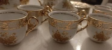 ağ xalca: Çay dəsti, rəng - Ağ, Farfor, 6 nəfərlik — 9