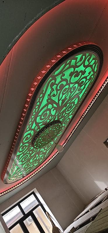 MDF naqışlı dekorativ interyer həlləri – qapı və tavan panelləri - — 9