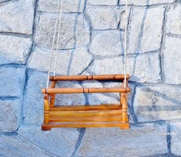 деревянные машинки: Yelləncək. SSSR dövrünün uşaqlar üçün təbii ağacdan asma yelləncək — 1