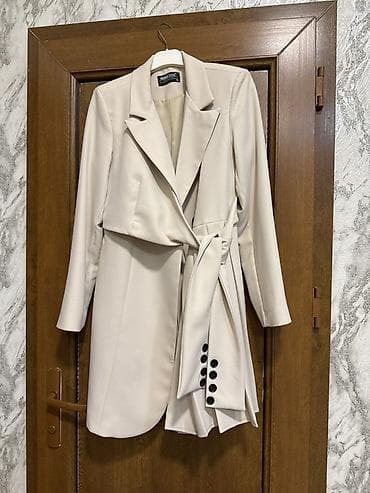 женский пуховик новый: MODA BESI qadın pencəyi - Rəng: krem/bej - Model: uzun, klassik ütülü — 4