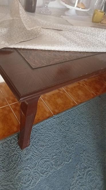 qaynaq stolu: Qonaq otağı/yemək otağı üçün taxta masa - Material: bərk ağac — 1