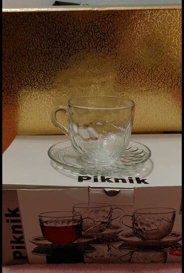 yag qabı: Fincanlar, rəng - Ağ, 6 ədədli dəst — 1