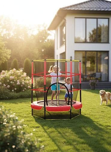 batutlar: 🤸‍♂️❤️ **AYKIDS Qapılı Qırmızı Batut – Təhlükəsiz və Əyləncəli Oyun!** — 4