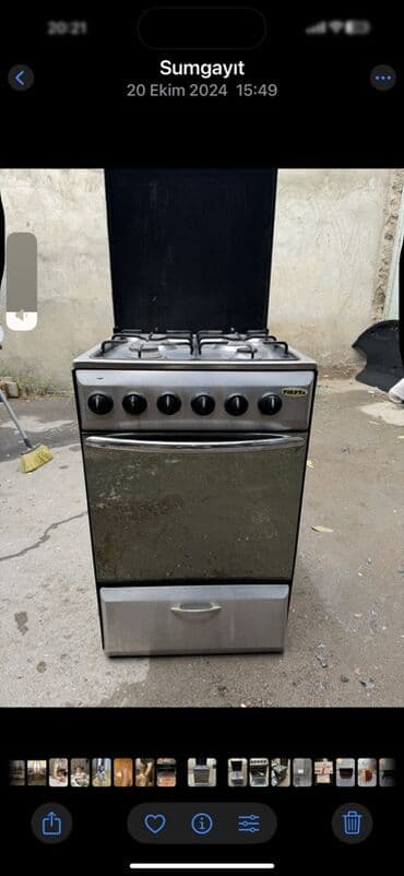 qaz plitələri: Газовая печь Отдельностоящая, 4 конфорки, Б/у — 1