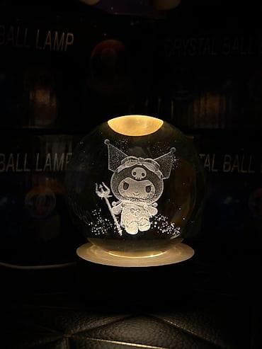 roma: LED işıqlı kristal şar lampa - Şəffaf kristal şar daxilində lazer — 7