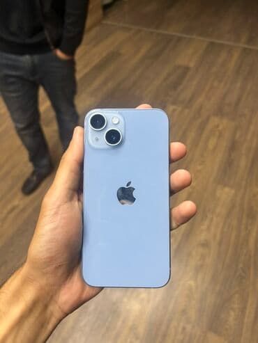 IPhone 13, 128 GB, Mavi, Zəmanət, Simsiz şarj, Face ID