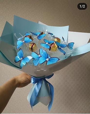 balaca gül buketi: Sifarişlə hazırlanır zövqə görə rəngləri dəyişə bilər — 3