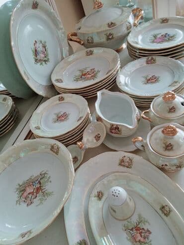 qaşıq naboru: Nahar dəsti, Farfor, 6 nəfərlik, Polşa — 1