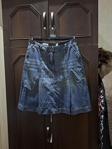 cins: Denim ətək Cəmi 2 dəfə geyinilib! - Material: klassik mavi cins — 2
