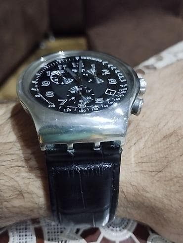 swatch saati: İşlənmiş, Qol saatı, Swatch, rəng - Ağ — 4