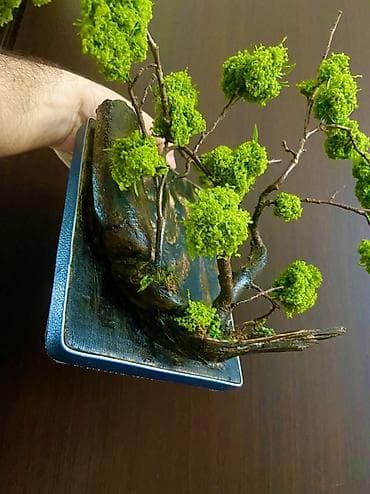 süni ağaclar: Divar dekoru – əl işi “bonsai” kompozisiyası - Material: təbii — 2
