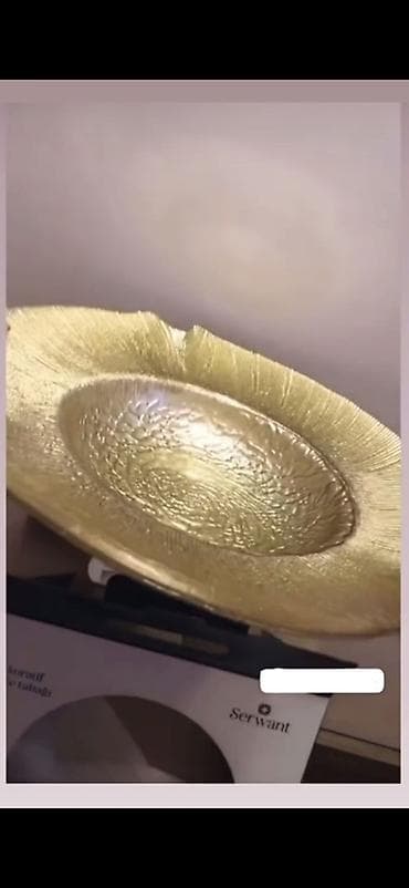 cayniy serviz: Məhsul: Emsan “Servant” dekorativ meyvə qabı - Rəng: Qızılı - — 4