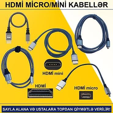 usb tester: HDMİ Micro/Mini Kabellər SAYLA ALANA VƏ USTALARA TOPDAN QİYMƏTLƏ — 1
