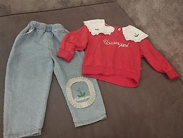 milli geyim satışı: Uşaq geyim dəsti
- 2 hissədən ibarət: cins şalvar və uzunqollu sviter — 1