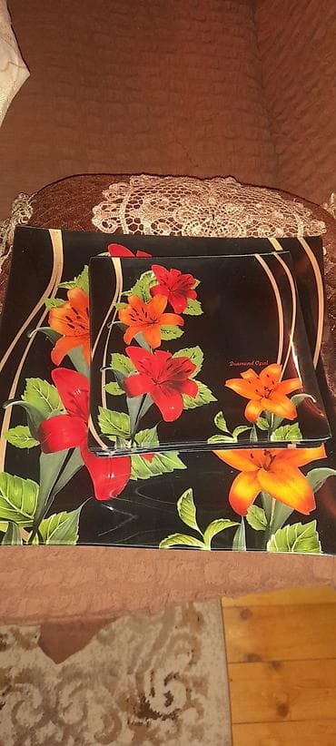 meyve terevez satisi: Nahar dəsti, rəng - Qara, Şüşə — 1