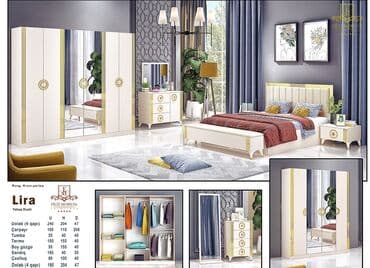 угловая тумба: Двуспальная кровать, 2 тумбы, Турция, Новый — 1