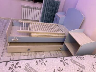 Продукты питания: Для девочки и мальчика, Новый, Односпальная кровать, 2 тумбы — 4