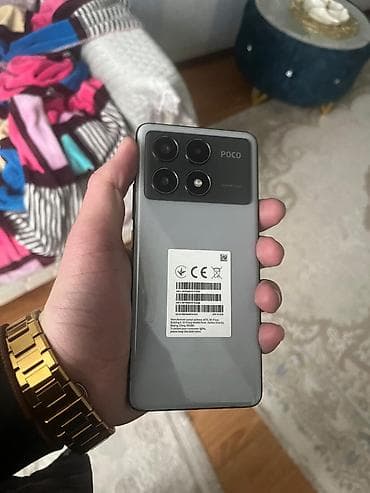 Poco X6 Pro 5G, 512 GB, rəng - Gümüşü, Barmaq izi, Simsiz şarj, Face ID