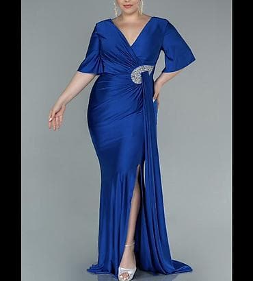 Mavi rəngdə zərif ziyafət-geyimi Cəmi 1 dəfə geyinilib carpatyadan