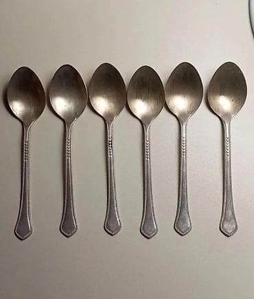 çay: Klassik çay qaşıqları dəsti – 6 ədəd - Material: metal alaşımlı — 2