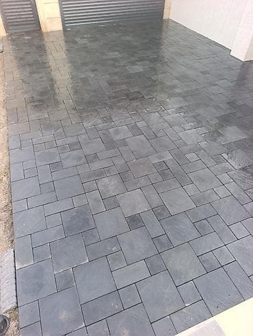 Qara rəngli dekorativ beton flüger/daş səki örtüyü - Material