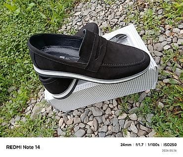 Kişi loaferləri – qara rəng, klassik-pəncəksiz dizayn - Material — 3
