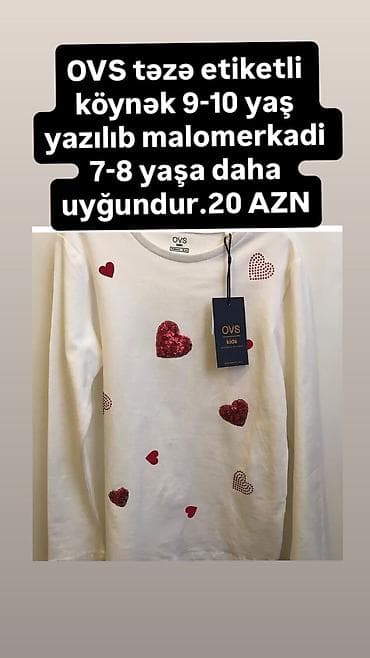 qiz ucun: Köynək, Qız üçün, 7 - 8 yaş, OVS kids — 1