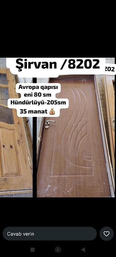 r 15 4 bolt: Avropa tipli giriş qapısı - Material: taxta əsaslı, kənarları və — 1