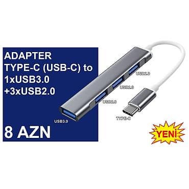 komputer setup: Type-C/USB-C Adapterlər/Konverterlər (Çeviricilər) ⭐Type-C (USB-C) to — 3