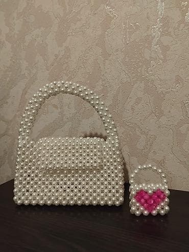 сумка из бусин своими руками: Muncuqla toxunmuş əl işi çanta dəsti - Material: parlaq inci effektli — 1
