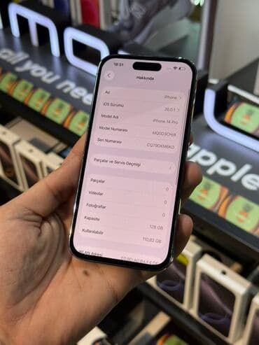 iphone 15 divar kağızları: IPhone 14 Pro, 128 GB, Deep Purple, Simsiz şarj — 9