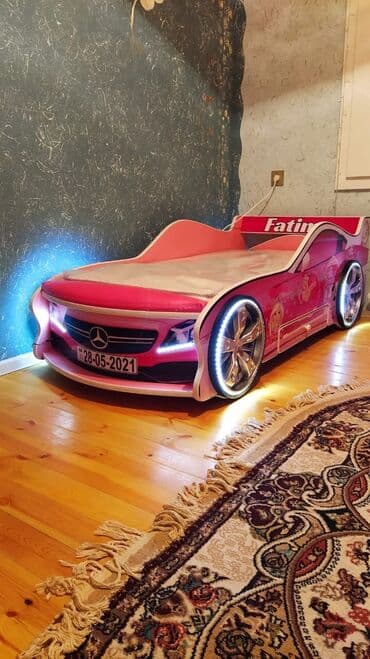 двухъярусная кровать машина: Новый, Односпальная кровать, Без подьемного механизма, С матрасом, Без выдвижных ящиков, Азербайджан — 3