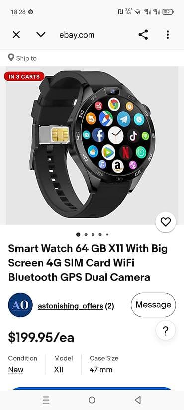 Smart Watch X11 – 64 GB yaddaşlı, böyük ekranlı ağıllı saat Əsas