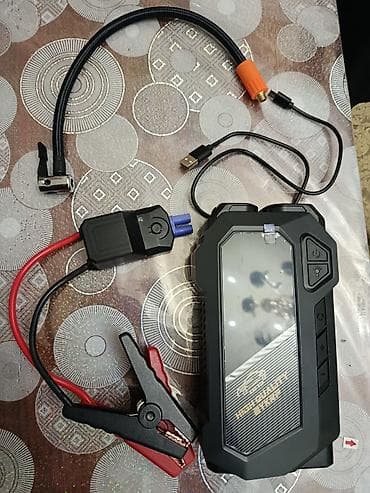 s150 motosiklet: Avtomobil üçün çoxfunksiyalı jump starter və kompressor seti — 1