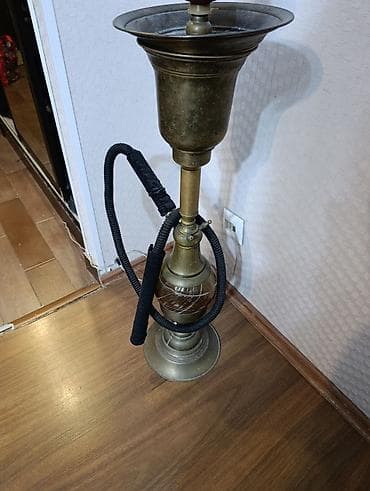 Mis Qənbər nərdəsi üslubunda metal nərgilə (şişə qarışıq baza ilə) -