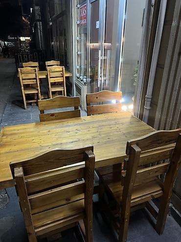 Məişət məhsulları: Mətbəx üçün, Açılmayan, Dördbucaq masa, 4 stul — 1