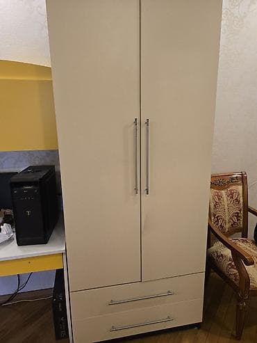 qapilari: 2 qapılı, Siyirməli, Bej, Digər material, Açılan, Düz dolab — 2