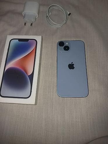 tap az iphone 7: IPhone 14, 128 GB, Göy, Zəmanət, Simsiz şarj, Face ID — 1