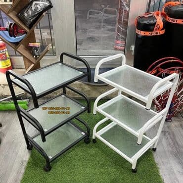 şlanqların satışı: ➡️Etajerkalar şüşəli,ağ və qara rənglərdə. Bir başa sexdən satış ən — 1