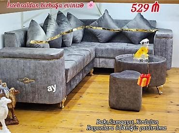 divan ve kreslo: Künc divan, Qonaq otağı üçün, Açılmayan — 1