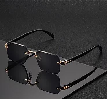 prada eynək: Rimless premium gün eynəyi – kvadratvari linzalar, yüngül konstruksiya — 5